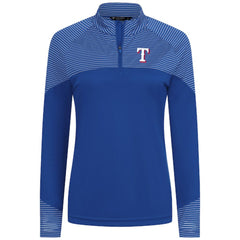 Texas Rangers Levelwear Women's Classic Stripes Insignia 2.0 Raglan Quarter-Zip Top | MLB Shop