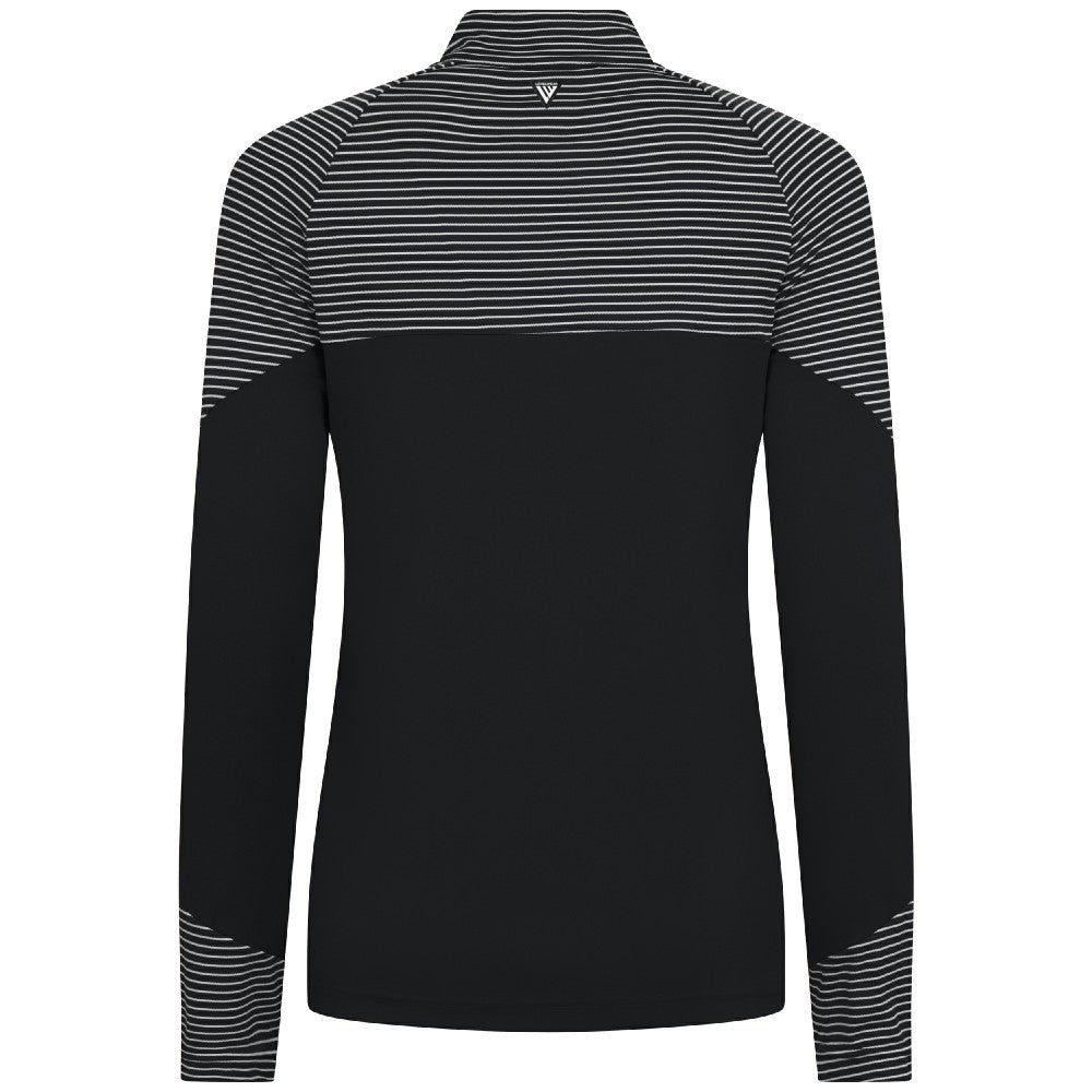 Miami Marlins Levelwear Women's Classic Stripes Insignia 2.0 Raglan Quarter-Zip Top | MLB Near me