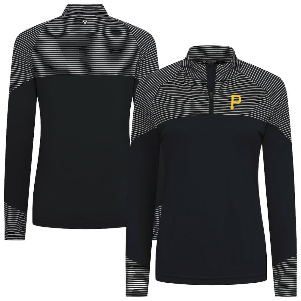 Pittsburgh Pirates Levelwear Women's Classic Stripes Insignia 2.0 Raglan Quarter-Zip Top | MLB For sale
