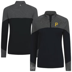 Pittsburgh Pirates Levelwear Women's Classic Stripes Insignia 2.0 Raglan Quarter-Zip Top | MLB For sale