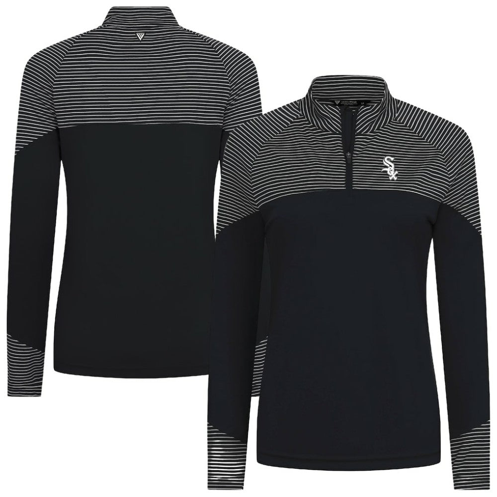 Chicago White Sox Levelwear Women's Classic Stripes Insignia 2.0 Raglan Quarter-Zip Top | MLB Sale