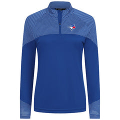 Toronto Blue Jays Levelwear Women's Classic Stripes Insignia 2.0 Raglan Quarter-Zip Top | MLB Near me