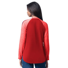 Philadelphia Phillies G-III 4Her by Carl Banks Women's Top Dog Raglan Long Sleeve V-Neck T-Shirt | MLB Outlet
