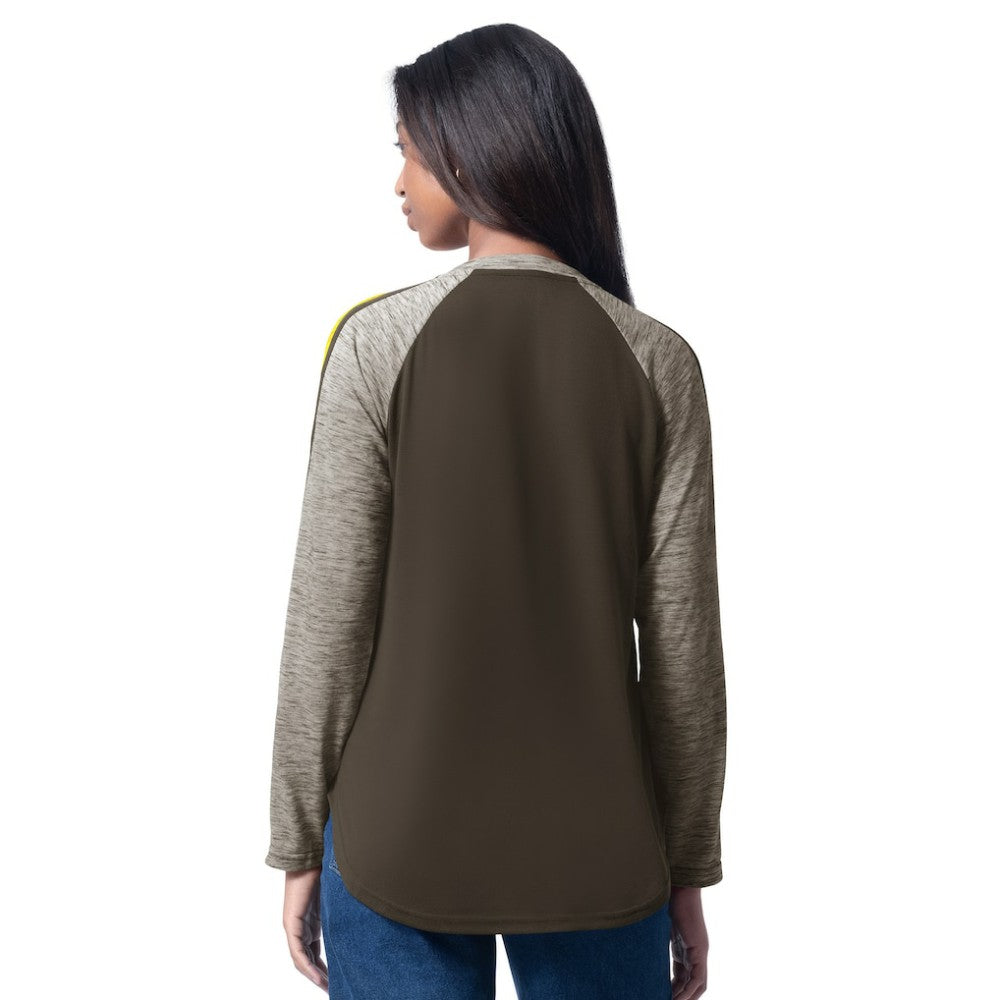 San Diego Padres G-III 4Her by Carl Banks Women's Top Dog Raglan Long Sleeve V-Neck T-Shirt | MLB Shop