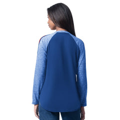 Chicago Cubs G-III 4Her by Carl Banks Women's Top Dog Raglan Long Sleeve V-Neck T-Shirt | MLB For sale