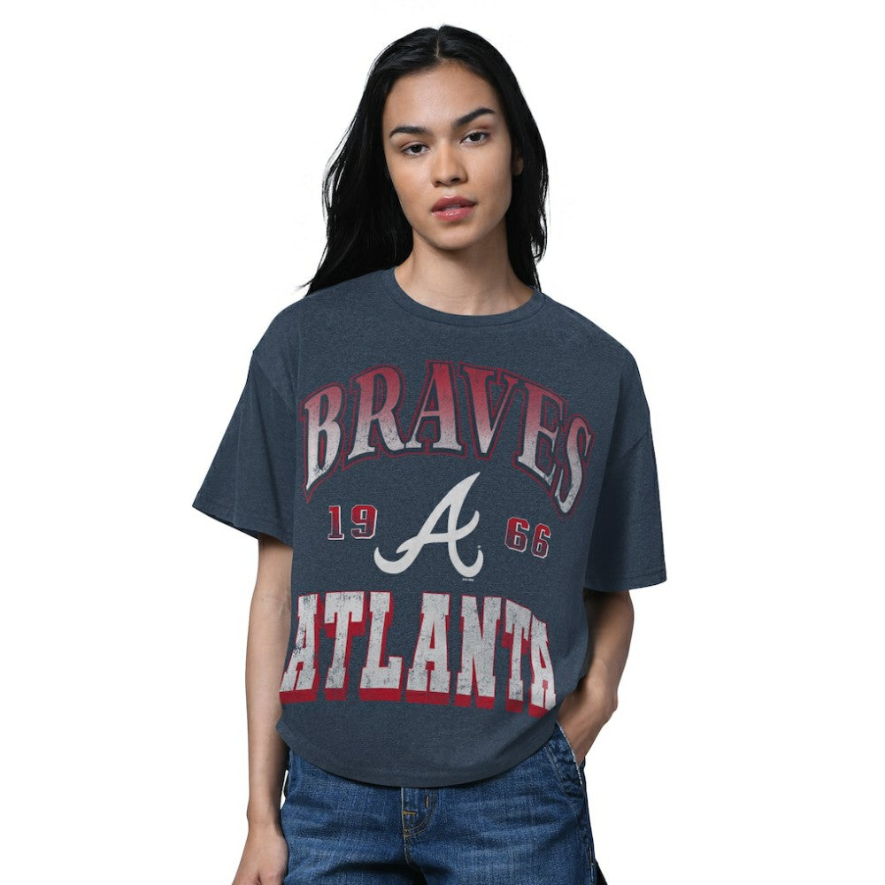 Atlanta Braves Starter Women's Oversized Hall of Fame T-Shirt | MLB Discount