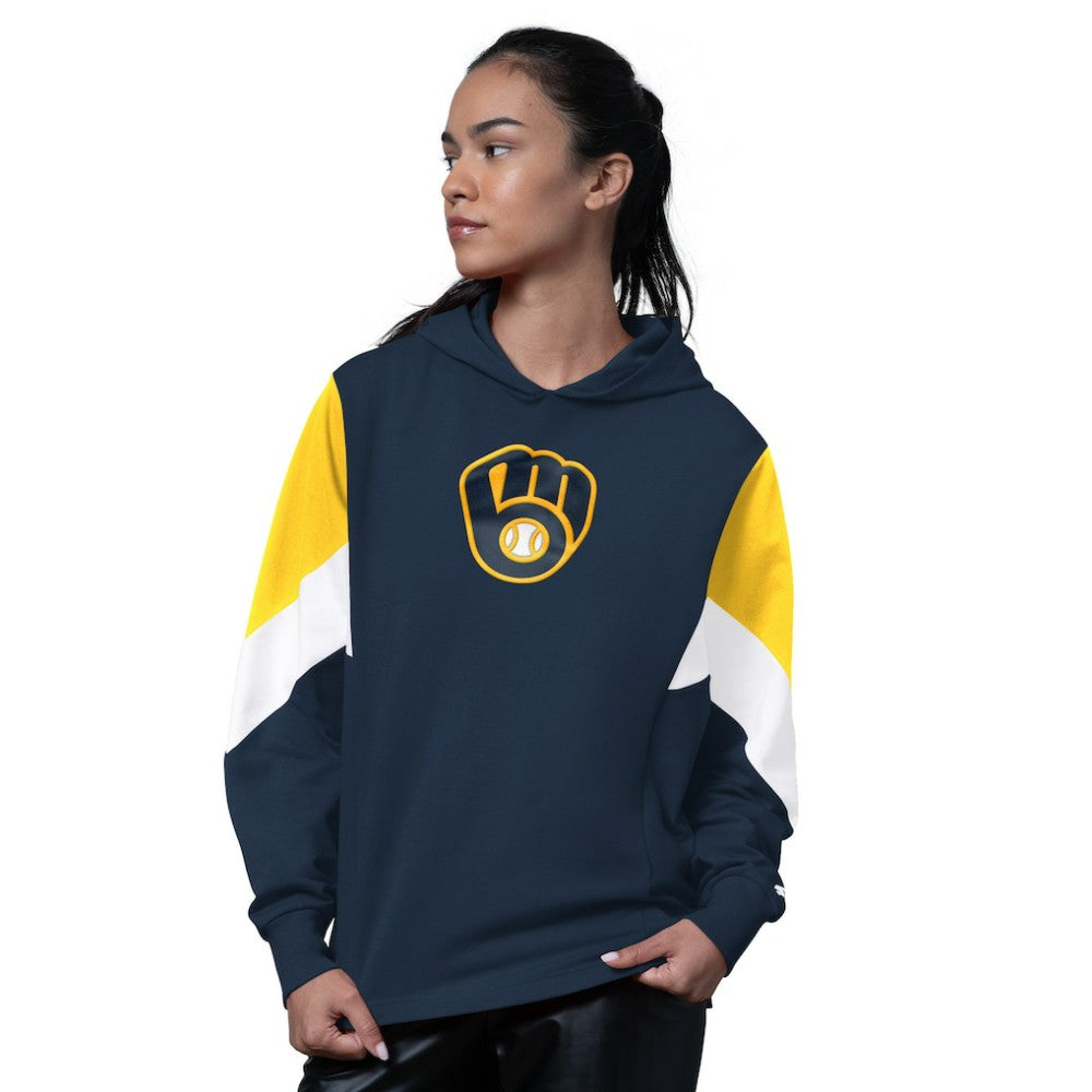 Milwaukee Brewers Starter Women's Scrimmage Pullover Hoodie | MLB US