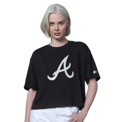 Atlanta Braves Starter Women's Holy Grail Boxy Cropped T-Shirt | MLB On Sale