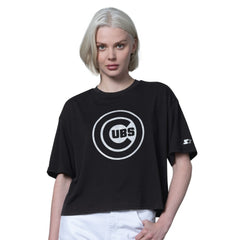 Chicago Cubs Starter Women's Holy Grail Boxy Cropped T-Shirt | MLB New