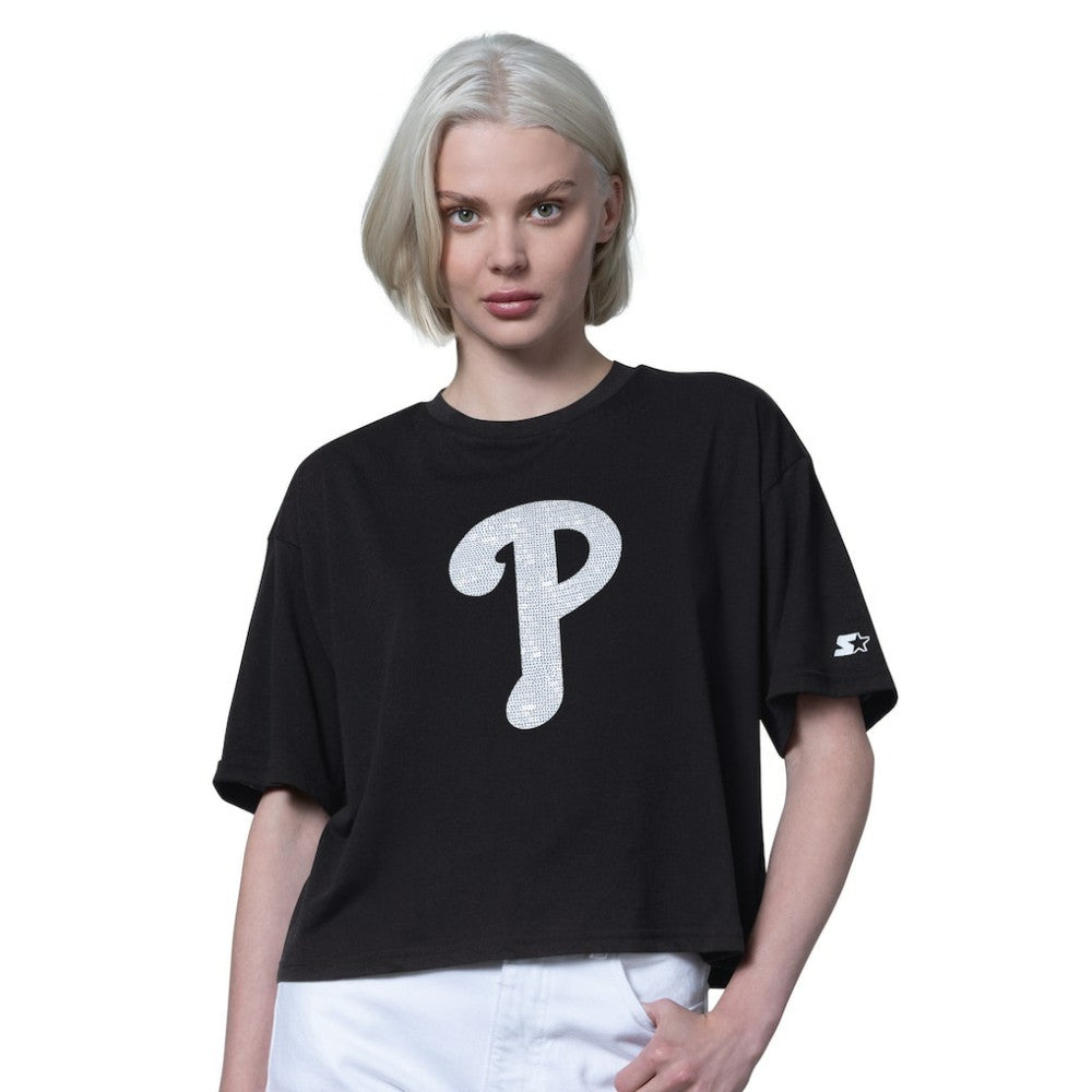 Philadelphia Phillies Starter Women's Holy Grail Boxy Cropped T-Shirt | MLB Discount