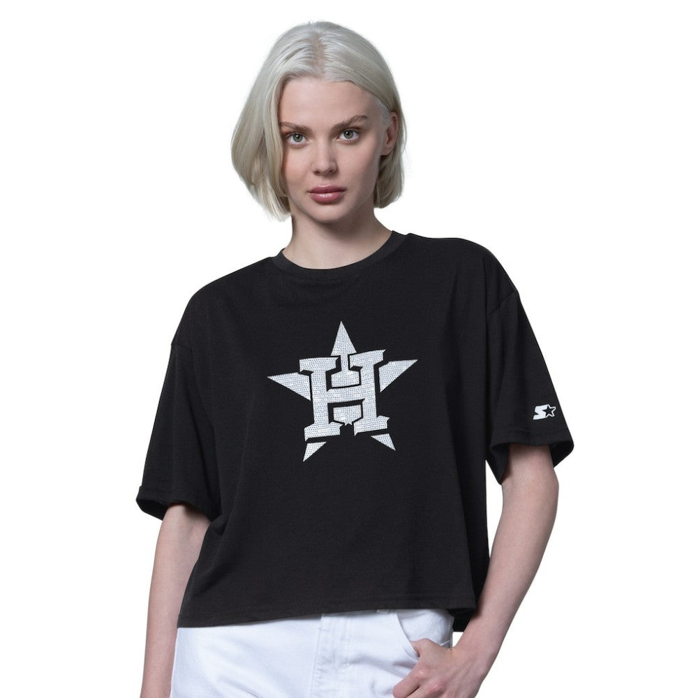 Houston Astros Starter Women's Holy Grail Boxy Cropped T-Shirt | MLB Shop