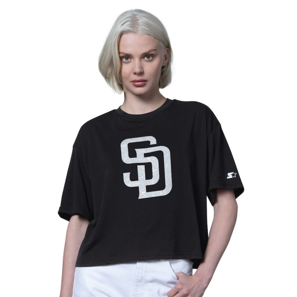 San Diego Padres Starter Women's Holy Grail Boxy Cropped T-Shirt | MLB Outlet