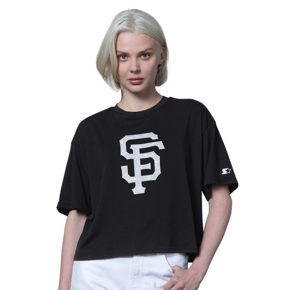 San Francisco Giants Starter Women's Holy Grail Boxy Cropped T-Shirt | MLB On Sale