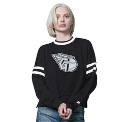 Cleveland Guardians Starter Women's Rally Cropped Drop Shoulder Crewneck Sweatshirt | MLB Shop