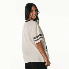Dallas Cowboys  The Wild Collective Women's Vintage Drop Shoulder Oversized Boyfriend T-Shirt