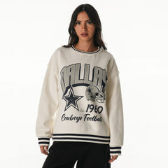 Dallas Cowboys  The Wild Collective Women's Oversized Vintage French Terry Sweatshirt
