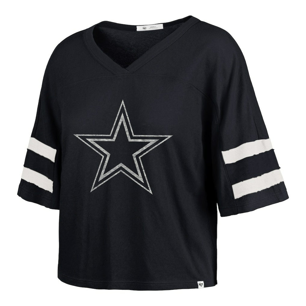 Dallas Cowboys 47 brand '47 Women's Premier Scout Cropped V-Neck T-Shirt