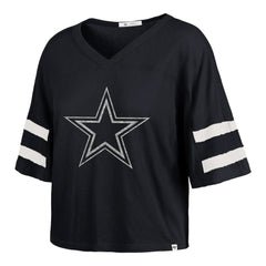Dallas Cowboys 47 brand '47 Women's Premier Scout Cropped V-Neck T-Shirt