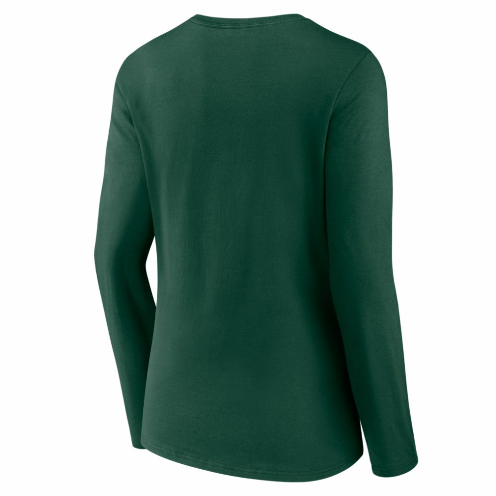 Athletics Women's Logo Long Sleeve V-Neck T-Shirt | MLB New