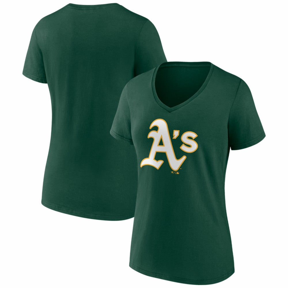 Athletics Women's Logo V-Neck T-Shirt | MLB For sale