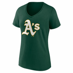 Athletics Women's Logo V-Neck T-Shirt | MLB For sale