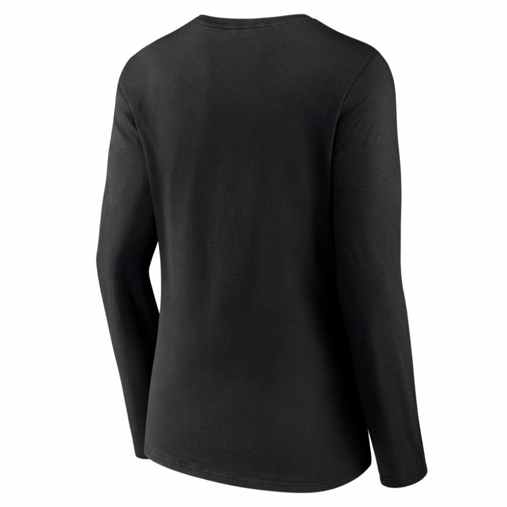Miami Marlins Women's Logo Long Sleeve V-Neck T-Shirt | MLB Outlet