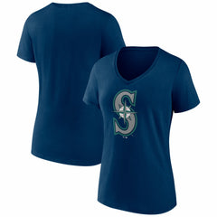Seattle Mariners Women's Logo V-Neck T-Shirt | MLB On Sale