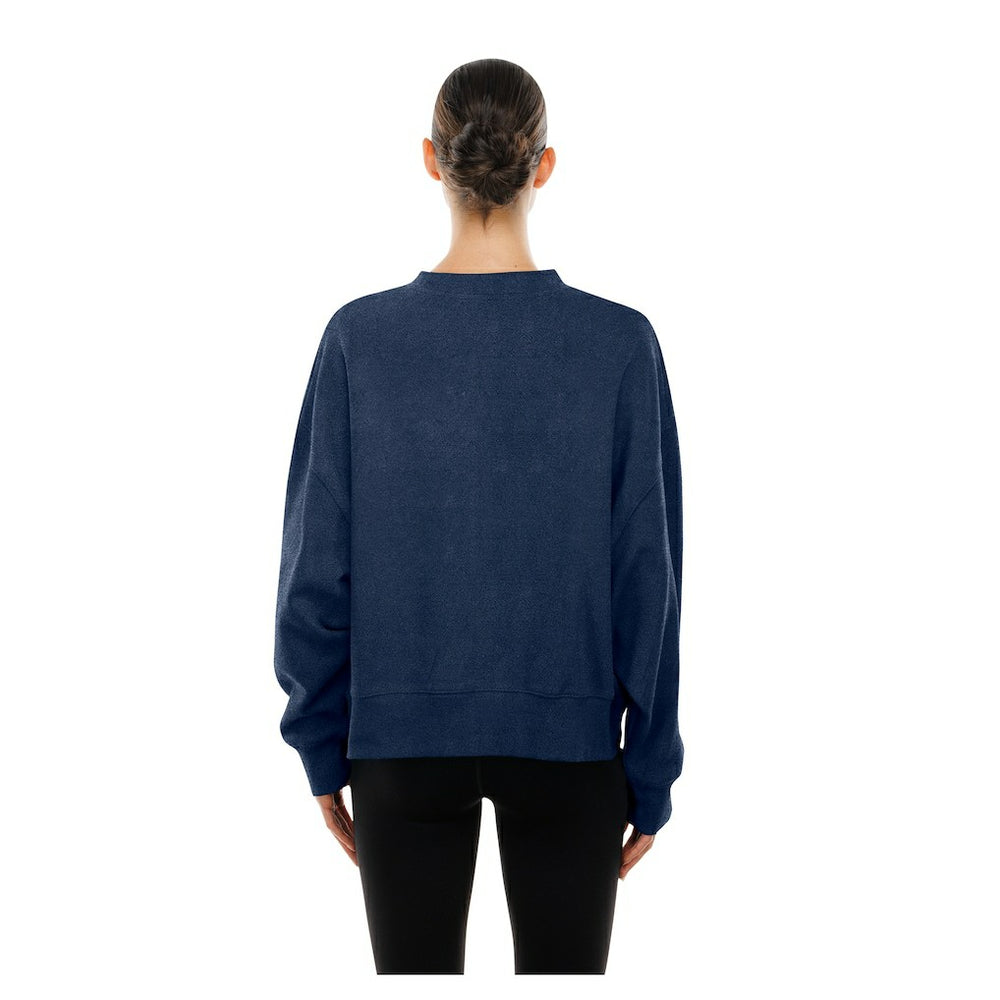 Dallas Cowboys New Era Women's Oversized Throwback Mineral Wash Crew Neck Sweatshirt