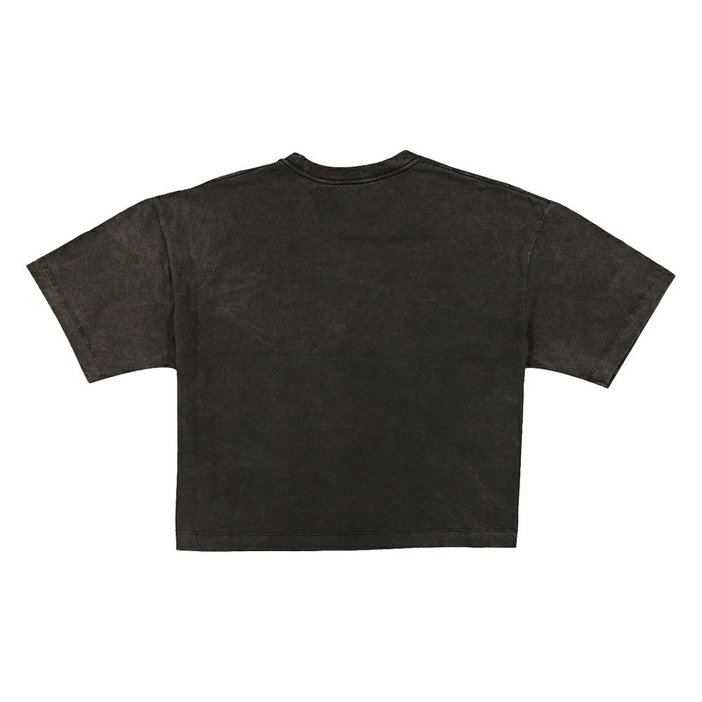 Dallas Cowboys New Era Women's Boxy Cropped Sport Night Mineral Wash T-Shirt