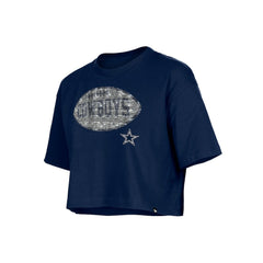 Dallas Cowboys New Era Girl's Flip Sequin Boxy T-Shirt