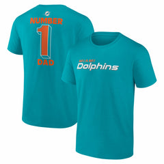 Miami Dolphins  #1 Dad Jersey T-Shirt