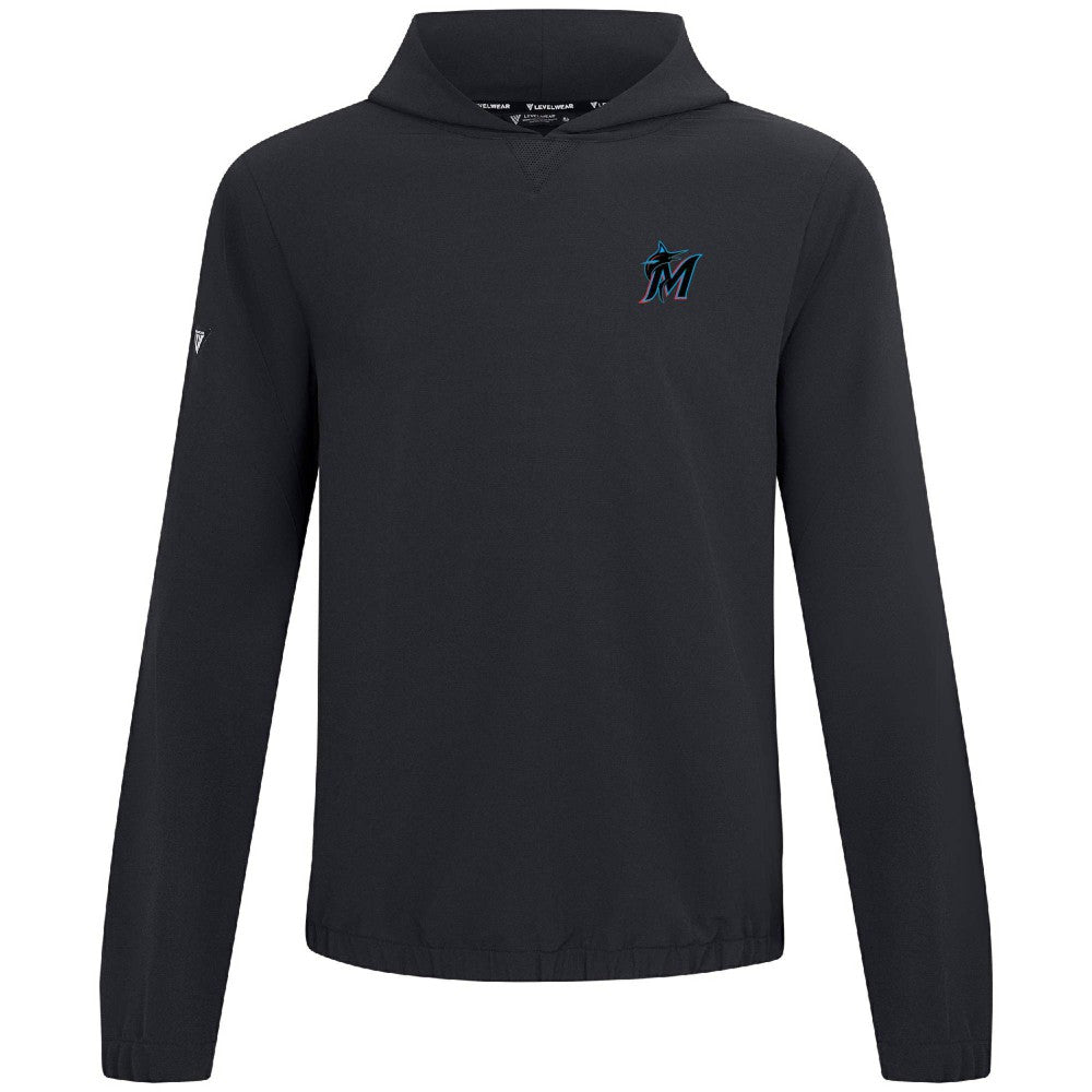 Miami Marlins Levelwear Action Insignia 2.0 Pullover Hoodie | MLB On Sale