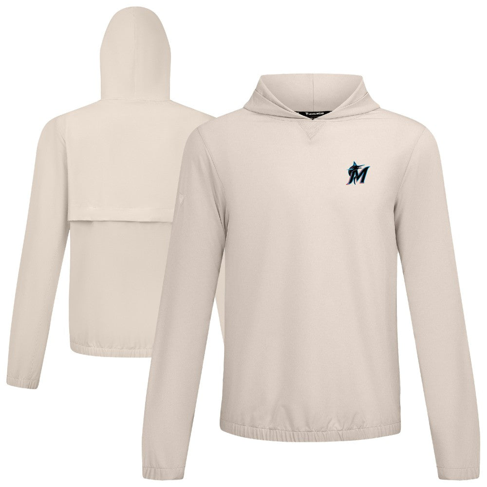 Miami Marlins Levelwear Action Insignia 2.0 Pullover Hoodie | MLB Shop