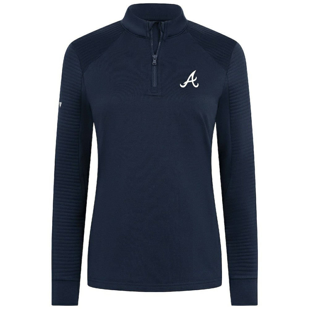 Atlanta Braves Levelwear Women's Power Insignia 2.0 Quarter-Zip Pullover Top | MLB New