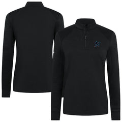 Miami Marlins Levelwear Women's Power Insignia 2.0 Quarter-Zip Pullover Top | MLB Sale