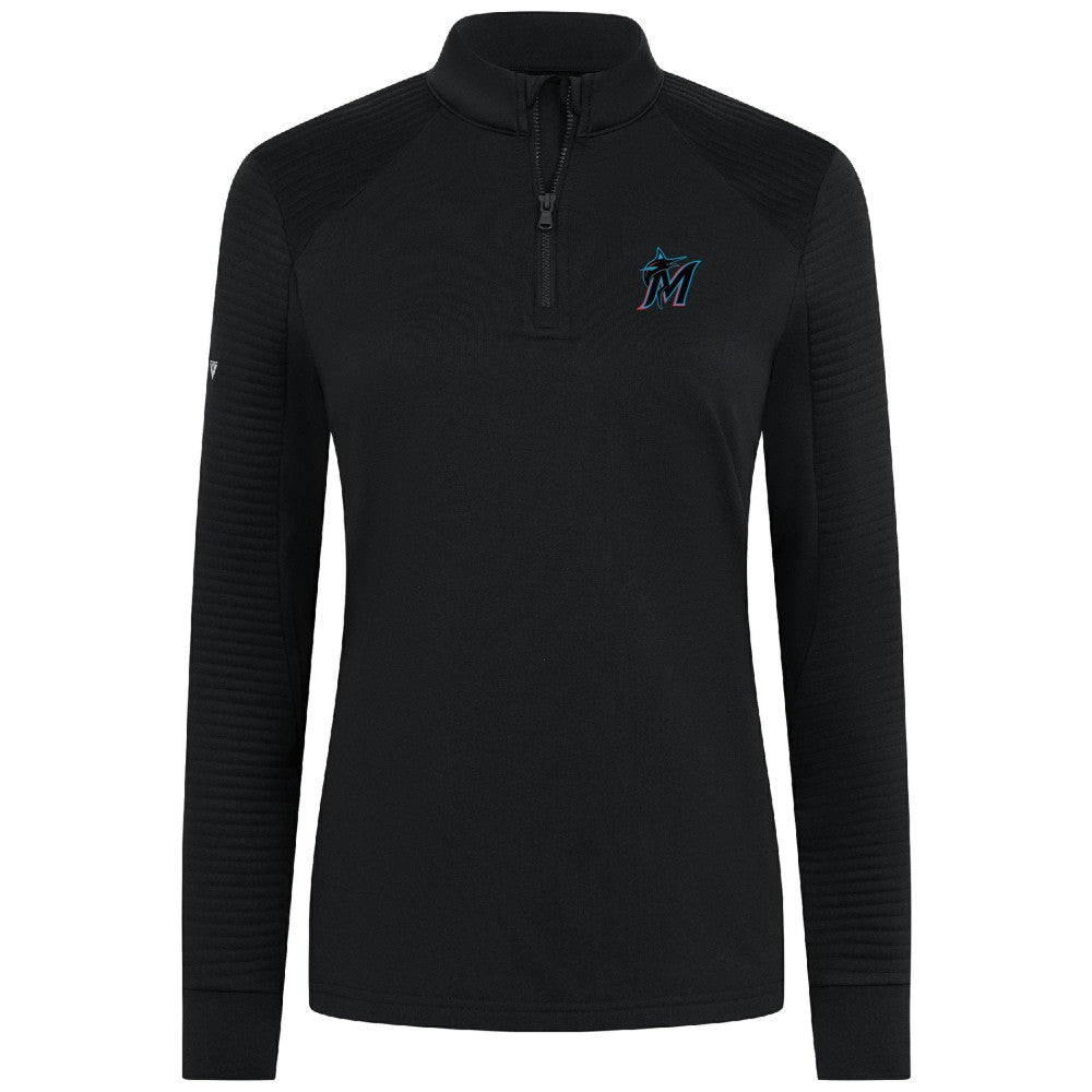 Miami Marlins Levelwear Women's Power Insignia 2.0 Quarter-Zip Pullover Top | MLB Sale