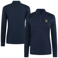 Milwaukee Brewers Levelwear Women's Power Insignia 2.0 Quarter-Zip Pullover Top | MLB Sale
