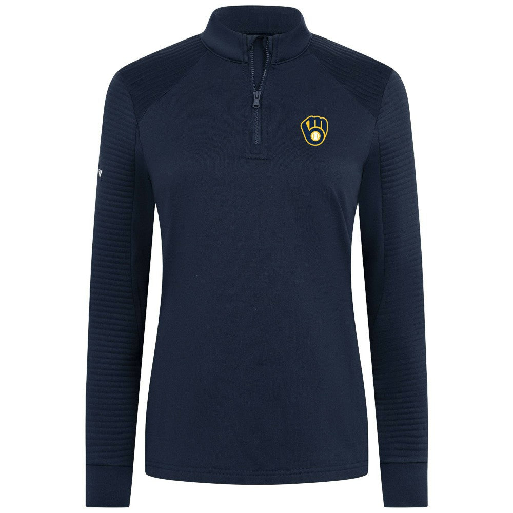 Milwaukee Brewers Levelwear Women's Power Insignia 2.0 Quarter-Zip Pullover Top | MLB Sale