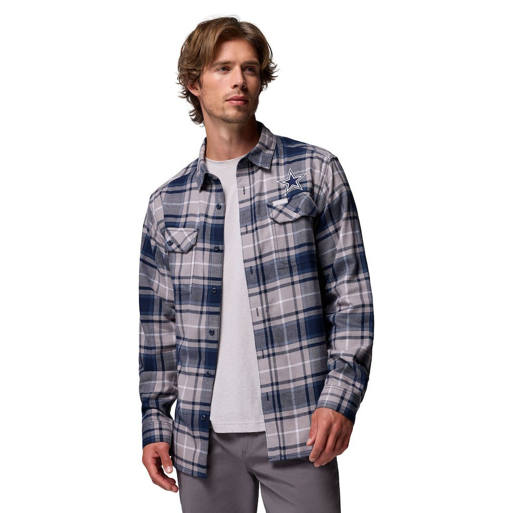 Dallas Cowboys Columbia Flare Gun Long-Sleeve Button-Up Flannel Shirt
