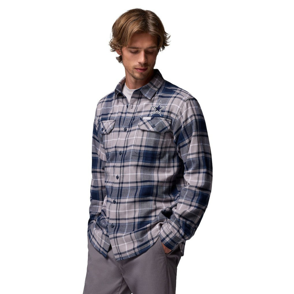 Dallas Cowboys Columbia Flare Gun Long-Sleeve Button-Up Flannel Shirt
