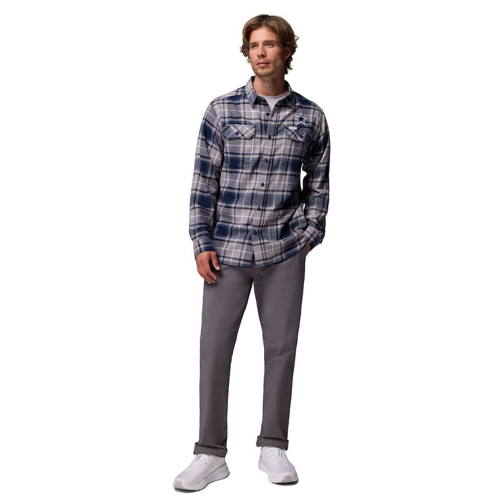 Dallas Cowboys Columbia Flare Gun Long-Sleeve Button-Up Flannel Shirt