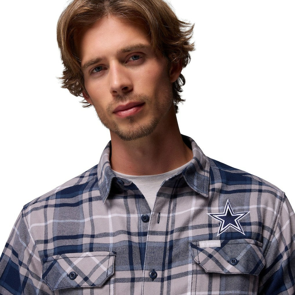 Dallas Cowboys Columbia Flare Gun Long-Sleeve Button-Up Flannel Shirt