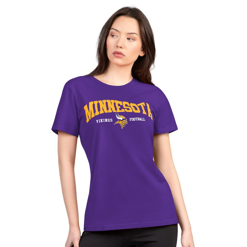 Minnesota Vikings  G-III 4Her by Carl Banks Women's Super-Slim Lightweight Winning Crew T-Shirt