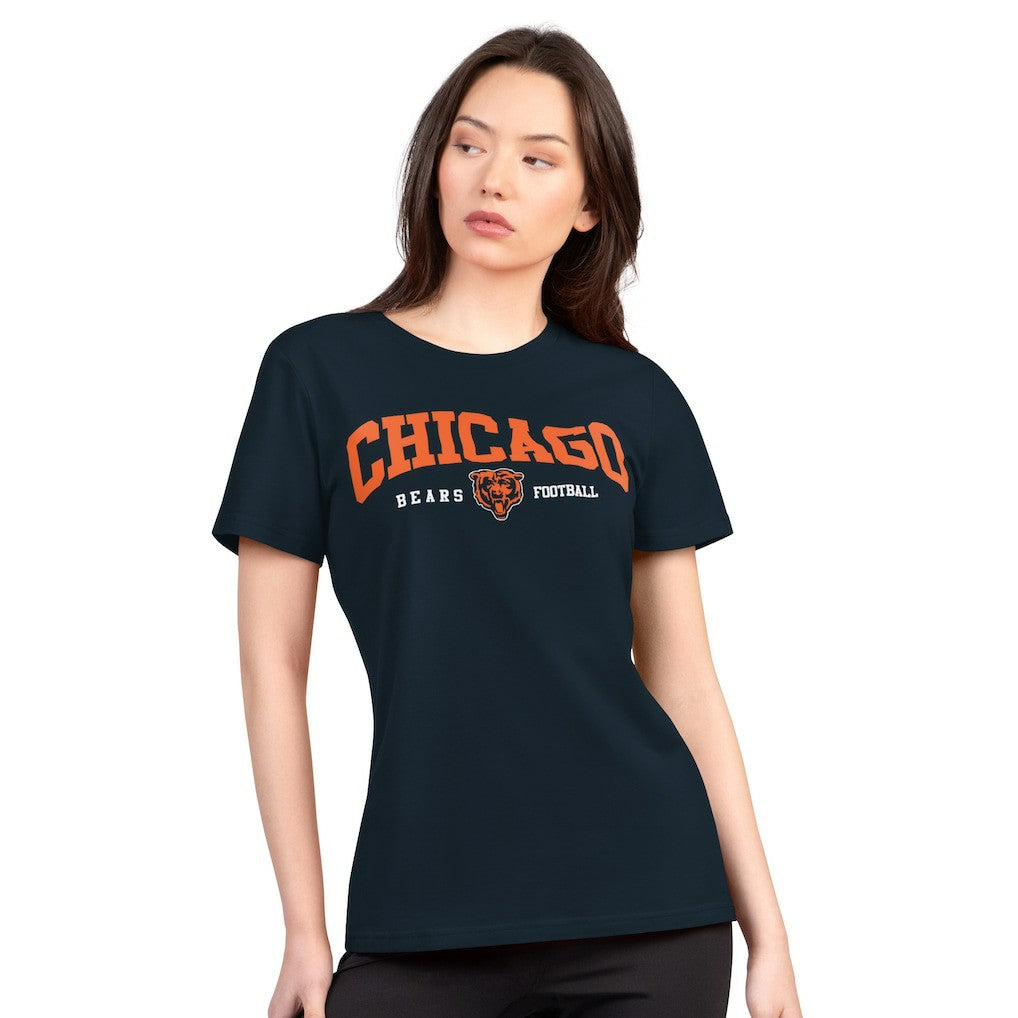 Chicago Bears  G-III 4Her by Carl Banks Women's Super-Slim Lightweight Winning Crew T-Shirt