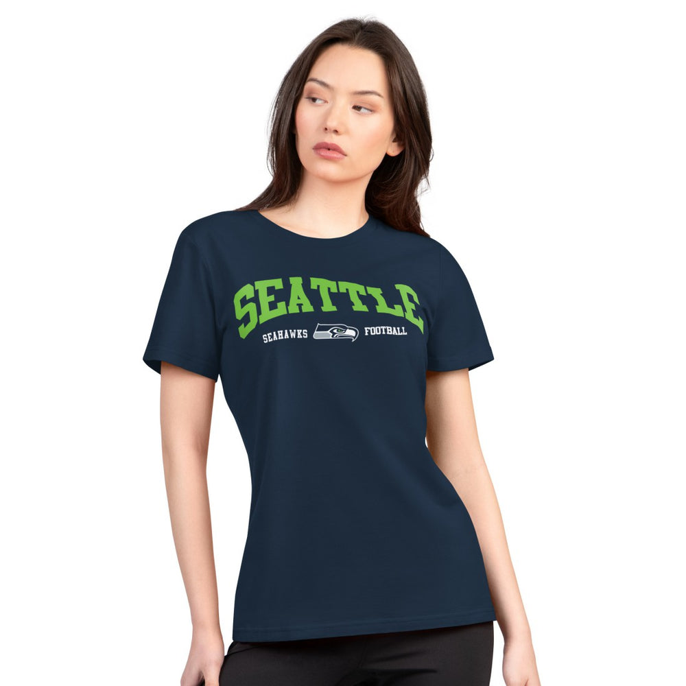 Seattle Seahawks  G-III 4Her by Carl Banks Women's Super-Slim Lightweight Winning Crew T-Shirt
