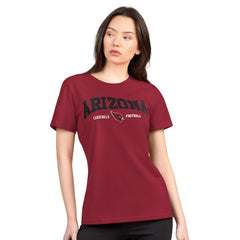 Arizona Cardinals  G-III 4Her by Carl Banks Women's Super-Slim Lightweight Winning Crew T-Shirt