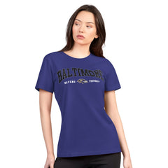 Baltimore Ravens  G-III 4Her by Carl Banks Women's Super-Slim Lightweight Winning Crew T-Shirt