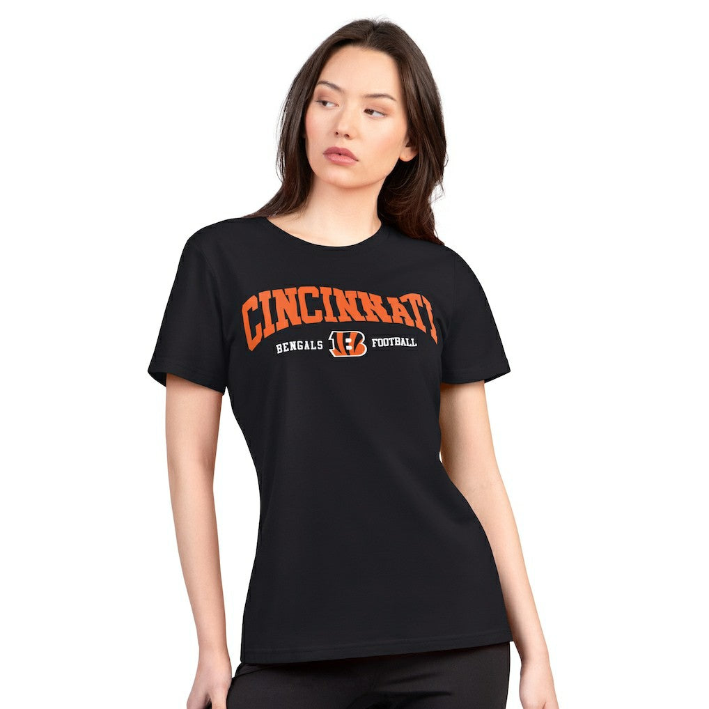 Cincinnati Bengals  G-III 4Her by Carl Banks Women's Super-Slim Lightweight Winning Crew T-Shirt