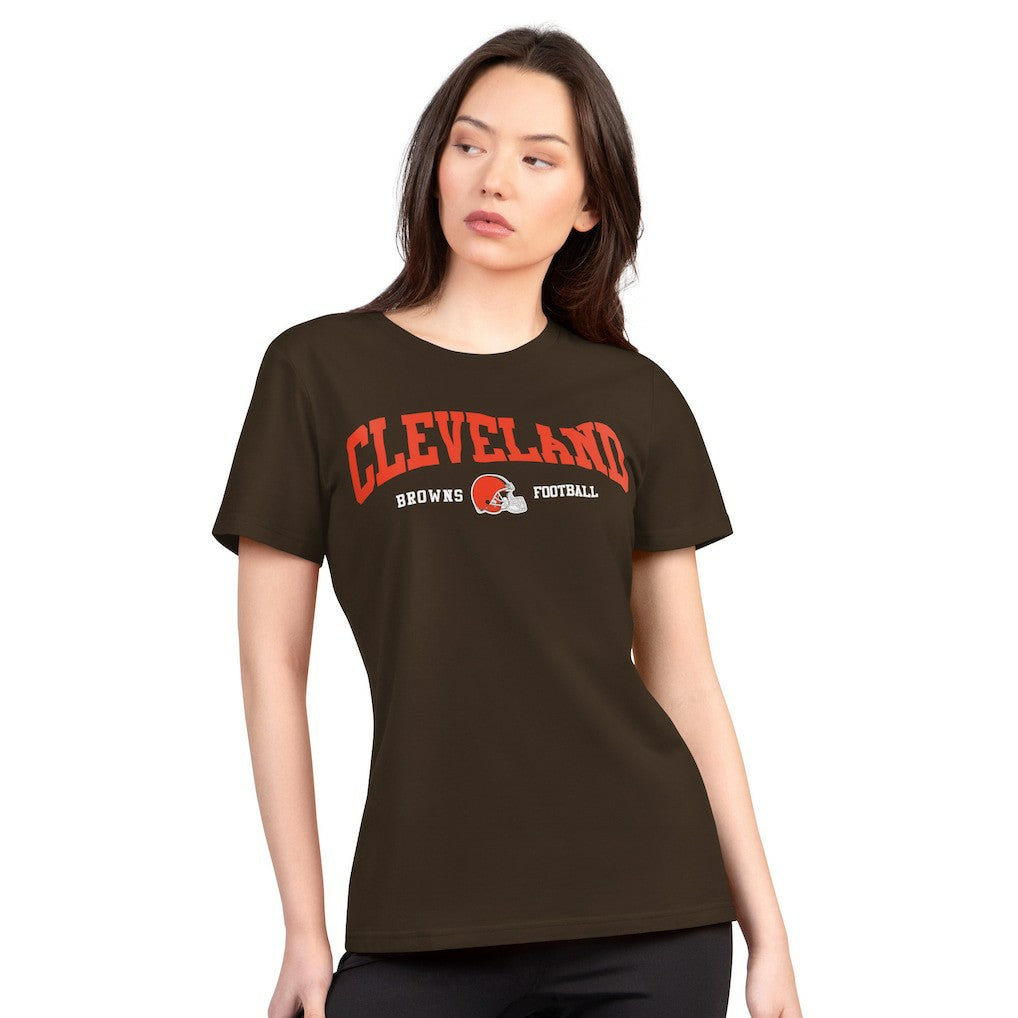 Cleveland Browns  G-III 4Her by Carl Banks Women's Super-Slim Lightweight Winning Crew T-Shirt