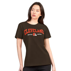 Cleveland Browns  G-III 4Her by Carl Banks Women's Super-Slim Lightweight Winning Crew T-Shirt